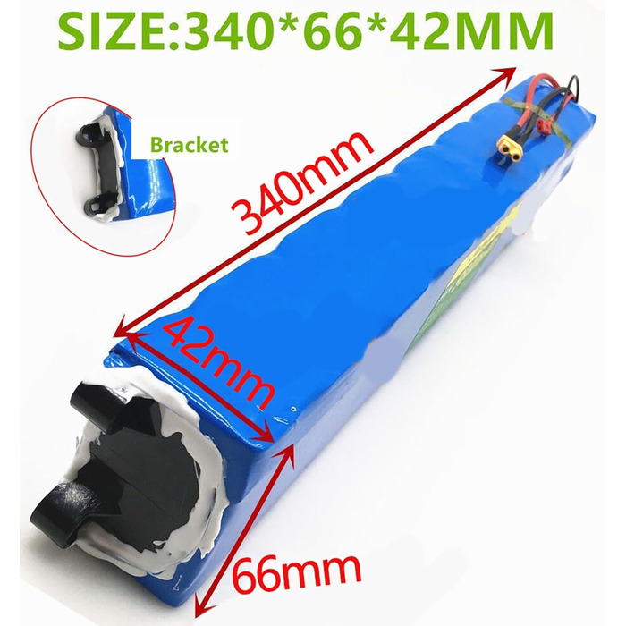 Акумулятор для електровелосипеда 36V 10Ah, літій-іонний акумулятор для велосипеда 36V 10AH з вбудованою системою BMS, водонепроникний ПВХ акумулятор, акумулятор 36V для електричного велосипеда потужністю 200W 500W 750W з зарядним пристроєм 36V 10Ah XT30
