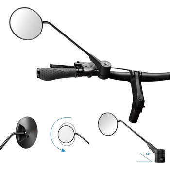 Велосипедне дзеркало Krampe - 2321050100 Велосипедне дзеркало, чорне, один розмір Велосипедне дзеркало Krampe - 2321050100 Велосипедне дзеркало, чорне, один розмір