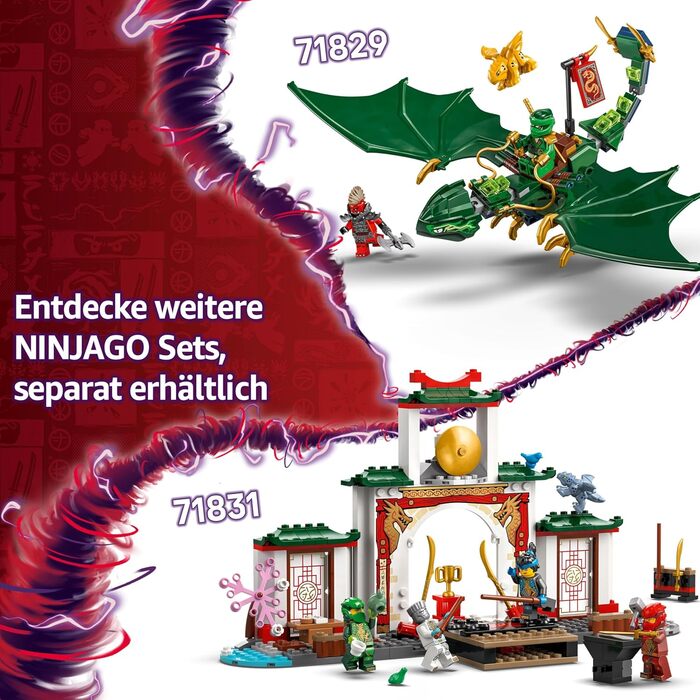 Конструктор LEGO Ninjago 71829, Зелений Лісовий Дракон Ллойда, 128 деталей