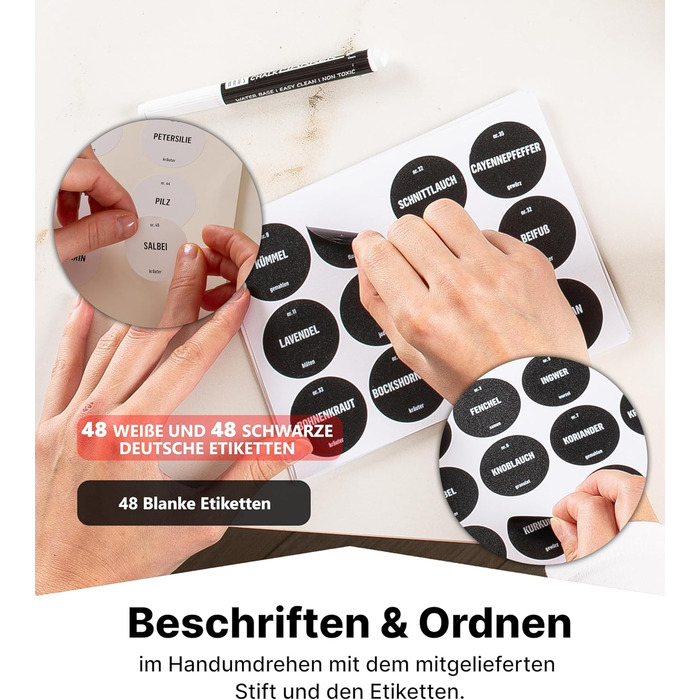 Підставка для спецій Deco haus, настінна та настінна З 28 БАНКАМИ ДЛЯ СПЕЦІЙ ТА ЕТИКЕТКАМИ - Органайзер для спецій - Органайзер для підставки для спецій - Підставка для спецій, підвісні підставки для спецій - Шафа для підставки для спецій, чорне сховище д