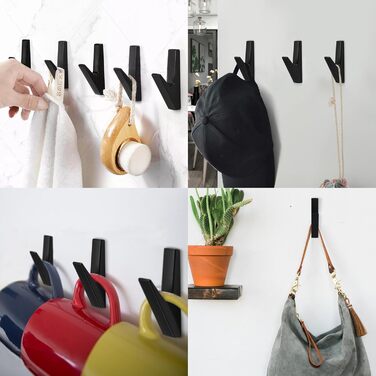 Комплектів гачків для пальто чорний матовий, гачки для пальто акустичні панелі чорні, гачки для пальто з цинкового сплаву, гачки д