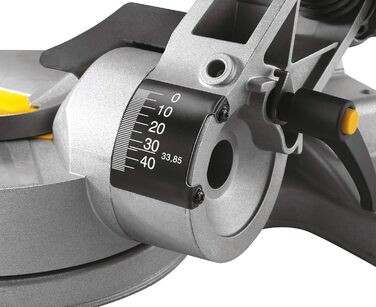 Панельна пила Dewalt 250 мм DWS778 (1850 Вт, регулювання косинки 50 вліво і вправо, максимальна глибина різання 85 мм, розміри пил