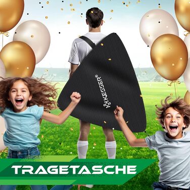 Футбольні ворота KESSER, 2 шт. Чудовий футбольний подарунок для дітей, для використання в приміщенні та на вулиці протиковзке покриття - включає аксесуари для футбольних тренувань конуси, мішень, спортивну сумку, насос для м&39яча, чорний колір