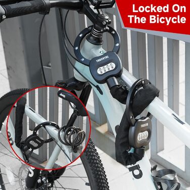 Міцний ланцюговий замок з кодом та чохлом 94 см x 8 мм, 4-значний цифровий код вологостійкий, захист від прослуховування та корозії для електросамокатів, велосипедів, мотоциклів. Надійний кодовий замок з ланцюгом та чохлом.