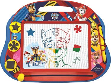 Магнітна дошка для малювання Lexibook Magic Paw Patrol чотирилапий помічник, магнітна дошка для дітей, художня творча іграшка для дівчаток і хлопчиків, ручка і магніти, синій/червоний, CRPA550 Paw Patrol CRPA550