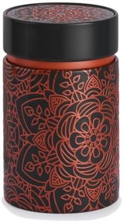 Бляшанка Мандала, 500 г кожна - набір з 2 шт. - майстерно лакована зі східними мотивами, кришка, що застібається - бляшанка для харчових продуктів, бляшанка для кави/чаю - Ø 11,5 см, висота 16,0 см, Мандала 500 г