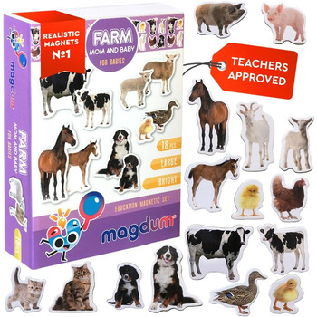 Магніти для дітей на магнітну дошку - Іграшки-магніти для дітей - Магніти на холодильник для дітей - Набір магнітів на холодильник
