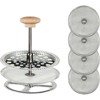 Запасний фільтр френч-преса Bestargo, змінний фільтр френч-преса з нержавіючої сталі, запасна частина кавового фільтра