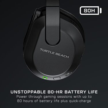 Бездротова ігрова гарнітура Turtle Beach Stealth 600 Black для ПК з 80-годинним часом, 50-міліметровими динаміками та Bluetooth для ПК, PS5, PS4, Nintendo Switch і мобільного 600PC