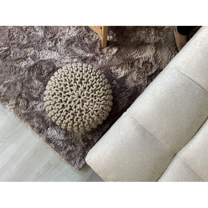 Практичний пуф Вовняний 40x25 см Бежевий Conrad