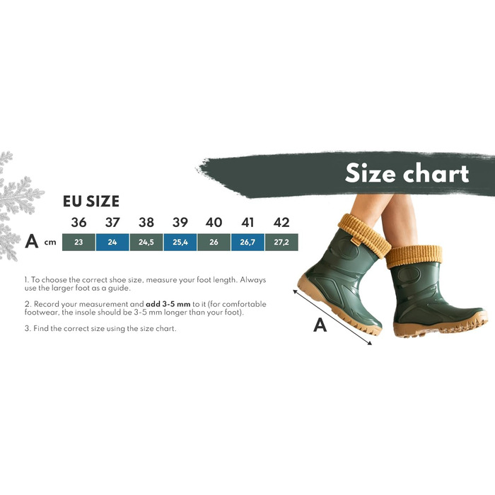 Гумові чоботи GoTherm з внутрішньою частиною з натуральної вовни, дуже зручні та дуже теплі, виготовлені з ПВХ, з нековзною підошвою, водонепроникні та підходять для підлітків, розмір 39 EU, чорні