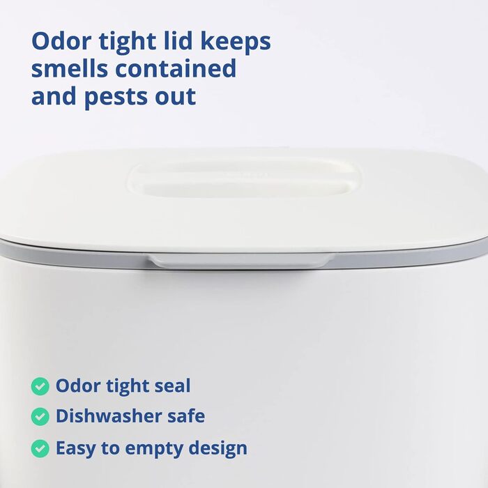 Кухня для органічних відходів BLUE GINKGO кухня з компостним контейнером з кришкою, ручками Можна мити в посудомийній машині Зробл