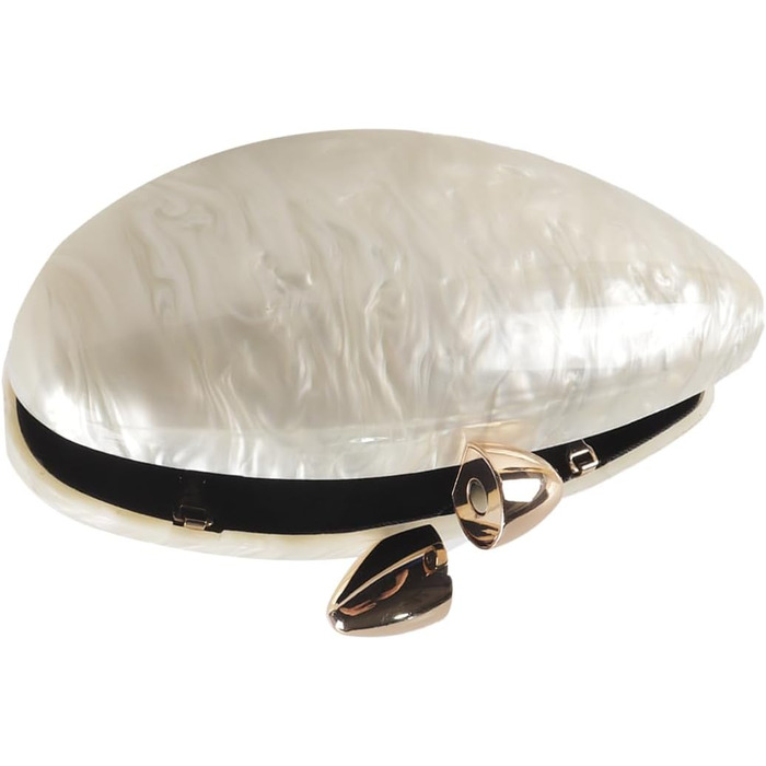 Акриловий клатч у формі мушлі, модна вечірня сумочка з металевого акрилу, блискучі гаманці та сумочки у формі яйця для жінок, весільні вечірки