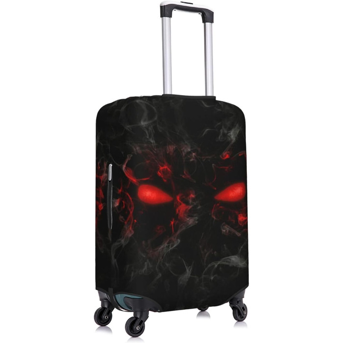 Чохол для багажу Похмурий Череп з еластичної тканини, захисний від подряпин та пилу, чорний, розмір 85 см