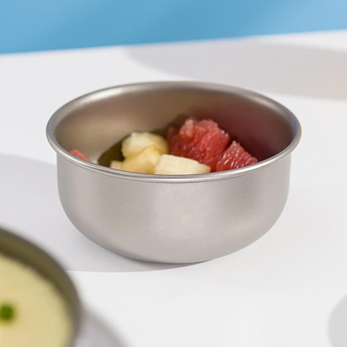 Легка титанова миска Портативна титанова миска для кемпінгу Надлегка титанова миска Миска/тарілка для пасти, миска для фруктів, портативні десертниці для походів, кемпінгу, піших прогулянок, пікніків, придатна для миття в посудомийній машині