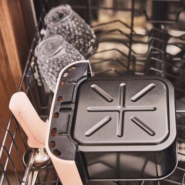 Мультипіч 2 л Air Power V20 (1200 Вт) з 8 програмами та сенсорною LED-панеллю, фритюрниця 2 л (до 230 C) для 2 осіб, легко чиститься та з додатком рецептів - без PFOA Корал 2 Літрос 3-й Корал