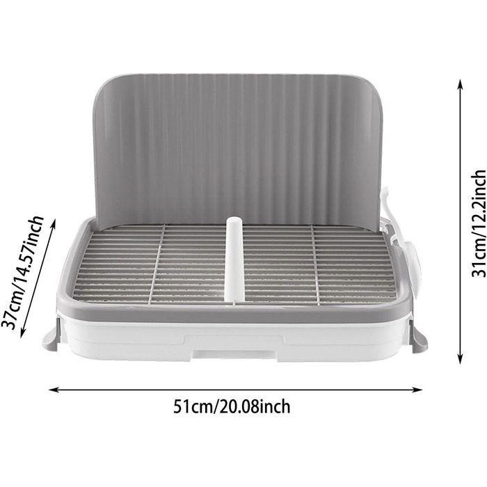 Туалет для собак Factorys, Туалет для собак, Туалет для собак, Туалет для цуценят, Міцний, Міцна станція для сечовипускання, Багатофункціональний туалет для собак, Кімнатний туалет для собак, (Сірий, 537x31 см) 537x31 см Сірий