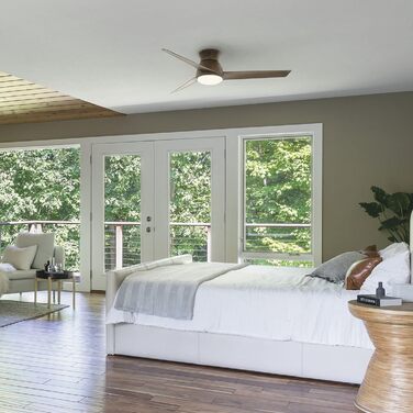 Стельовий вентилятор Licht-Erlebnisse з підсвічуванням LED з можливістю регулювання Ø152см 3 лопаті пульт дистанційного керування