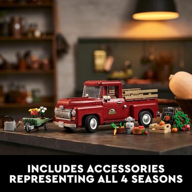 Конструктор Lego Icons Pickup Truck 10290 для дорослих, вінтажна модель 1950-х років із сезонними аксесуарами, творча діяльність,
