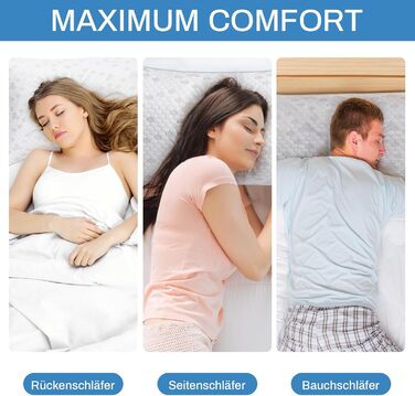 Комплект із 2 подушок/подушок для голови 40x80 см, подушки з піни з ефектом пам&39яті, регульована висота з блискавкою, подушка для шиї, яку можна прати, дихаюча подушка з піни, м&39яка та підтримуюча подушка для сну 40x80 см*2