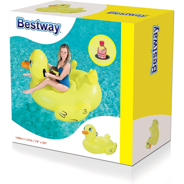 Іграшка для плавання Bestway Duck Ride on, 188 x 127 см