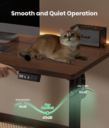 Електрична рама столу з регулюванням висоти та потужними двигунами, рама столу з регулюванням висоти, функцією запобігання зіткненням та пам&39яттю положення, чорна