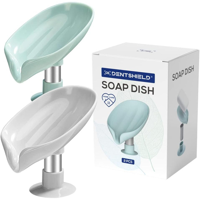 Мильниця з зливом 2 шт. , мильниця без свердління, стаціонарне зберігання шампуню, мильниця у формі повітродувки, тримач для кухон