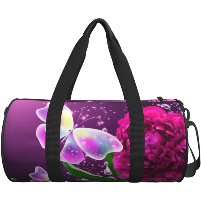 Універсальна дорожня сумка Метелики в квітах - спортивна сумка для чоловіків та жінок, ідеальна для подорожей та занять спортом
