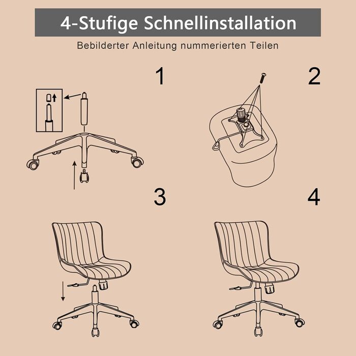 Ергономічне офісне крісло YOUTASTE, регульоване по висоті офісне крісло, офісне крісло зі штучної шкіри та колесами, обертове крісло з функцією гойдання, комп&39ютерне крісло з вантажопідйомністю 150 кг, хакі