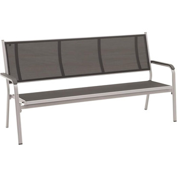 Лавка Kettler BasicPlus 3-місна, срібло/антрацит, алюміній/текстиль, 67 x 97 x 191, 0310612-0000