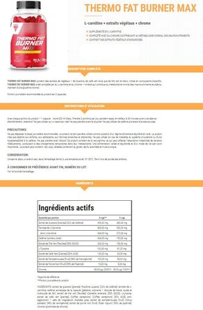 Терможировий спалювач Thermo Fat Burner Max, 120 капсул