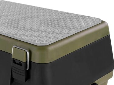 Скринька для рибальських снастей, рибальська сумка, м&39яка скринька для сидіння з функцією сидіння, скринька для снастей з функцією рюкзака та прикріпленими кишенями - включаючи 4 скриньки для рибальських аксесуарів, колір темно-зелений