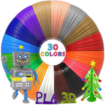 Мм 3D Pen Colors PLA для 3D ручок і принтерів 30 кольорів - 197 дюймів/шт., 3D Pen Filament PLA 1,75