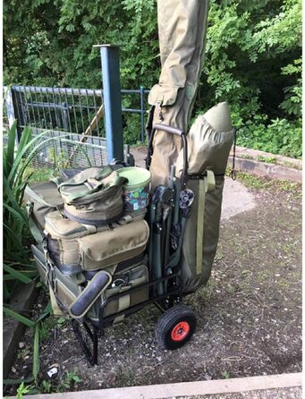 Візок G8DS динамічно стабільний, складний, на двох колесах, для транспортування снастей для лову коропа