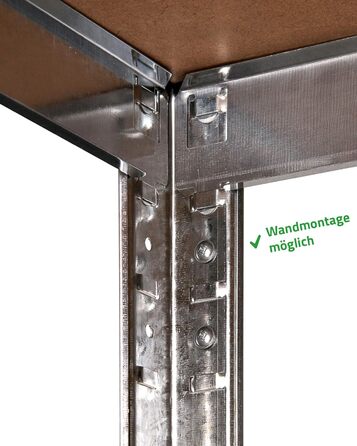 Металевий стелаж Ondis24 Thomas, полиця для зберігання 90x40x180 (В) см, полиця для підвалу, вантажопідйомність до 875 кг, сріблястий, з 5 полицями, вантажопідйомність кожна 175 кг, регульована висота, функціональний надміцний стелаж