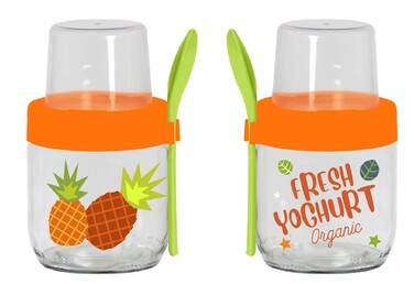 Банку з ложкою і контейнером Herevin Fruit-Yoghurt, 425 мл (6651282)