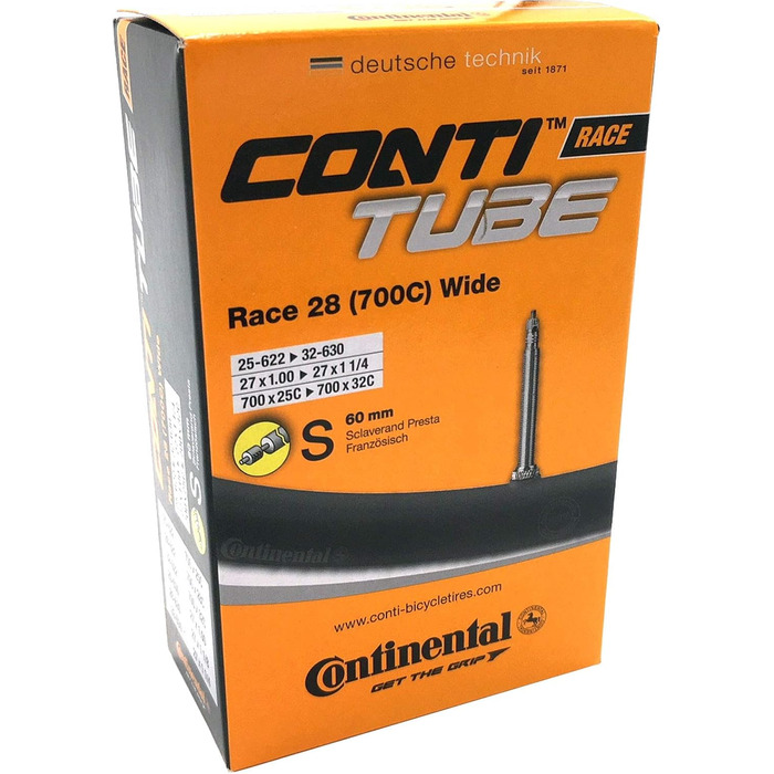 Комплект камер Continental Race 28 (700x25-32c) з вентилем Presta 60 мм
