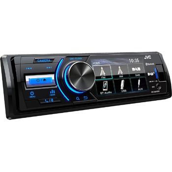 Автомагнітола JVC KD-X561DBT з DAB, Bluetooth і 3-дюймовим кольоровим TFT-дисплеєм (вхід для задньої камери, вхід AUX, MP3, WMA, FLAC, DSP, 4 x 45 Вт) DAB/USB/BT