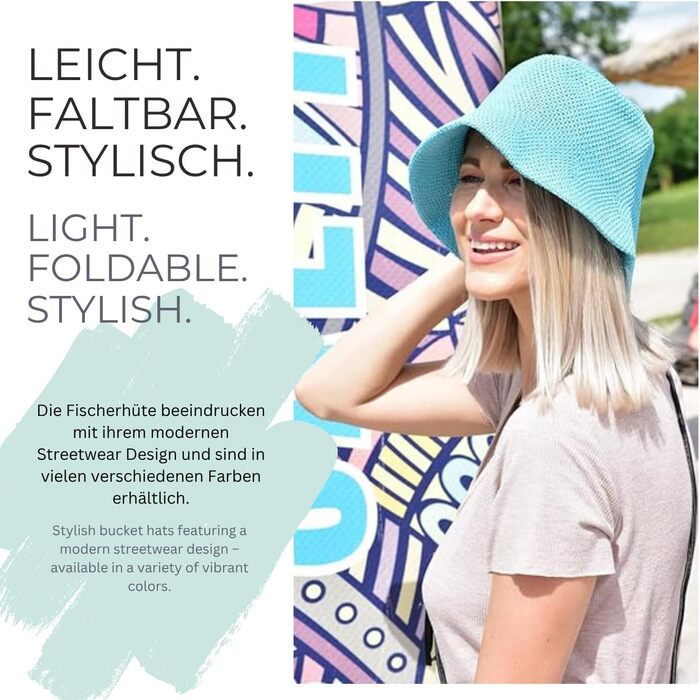 Жіночий паперовий солом&39яний капелюх styleBREAKER Складаний капелюх-відро Легкий капелюх-відро з потовщеною стрічкою Літній капелюх із полями для захисту від сонця, для відпочинку на свіжому повітрі та пляжі, один розмір, бежевий