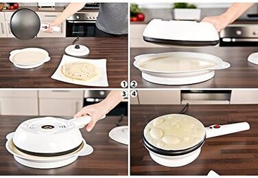 Млинниця Rosenstein & Shne бездротова млинниця, антипригарна, автоматична температура, 20 см, 800 Вт (бездротова млинниця, млинниця, бездротова млинниця)