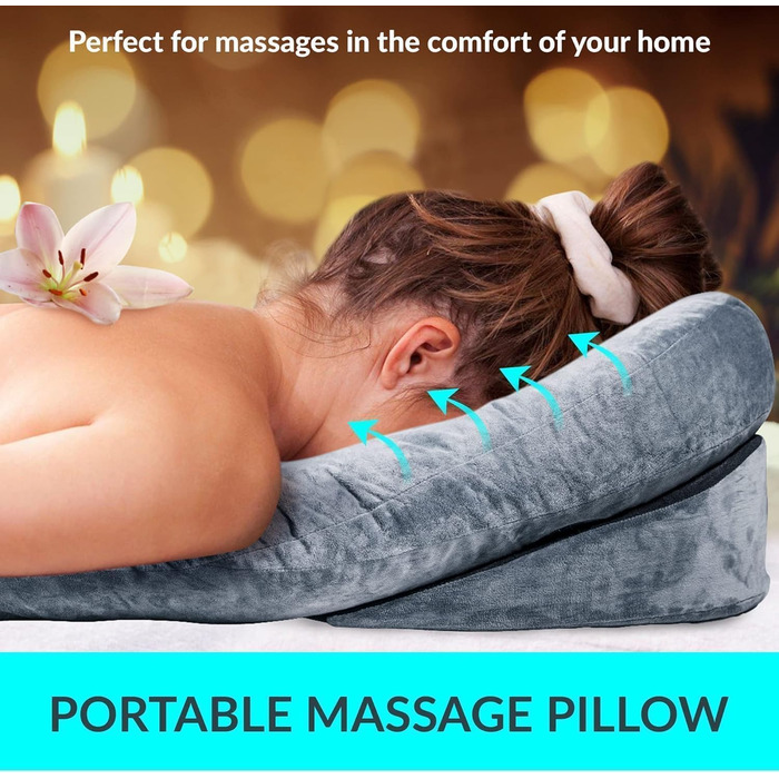 Подушка HoldOneLight Face Down для сну - подушка для очей, ергономічна контурна подушка з піни з ефектом пам&39яті, підходить для сну на боці та спині, двостороння підтримка (сіра)