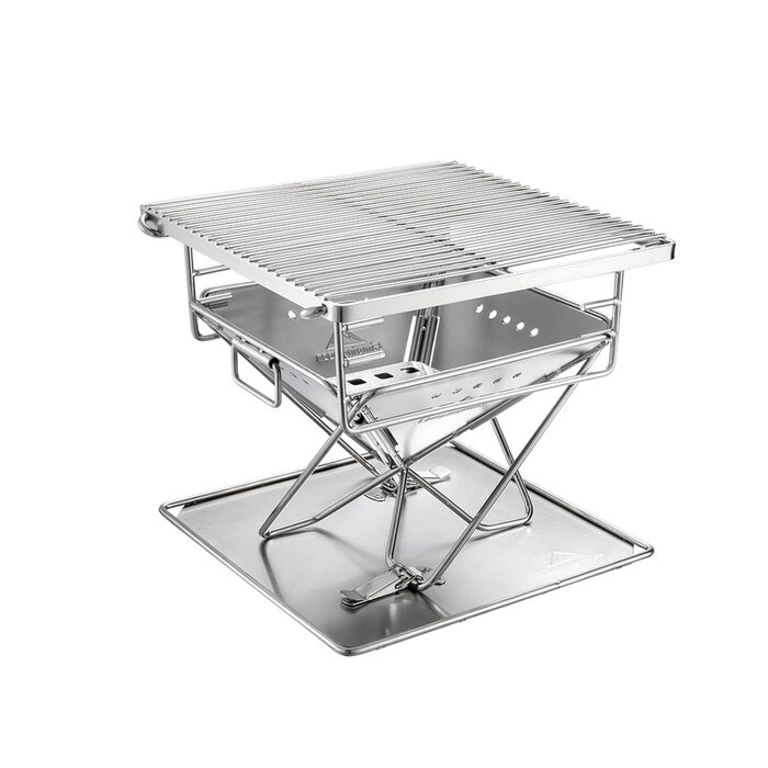 Портативний гриль Campingmoon, складне вогнище для вулиці, дров&39яна піч з нержавіючої сталі для 1-2 осіб з сумкою для перенесення X-MINI-PRO Міні-гриль на деревному вугіллі CM-X-MINI-PRO