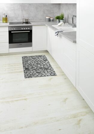 Килимок WENKO Sassi Soft з піни, нековзний килимок для підлоги, універсальне використання як килимок для душу, що легко доглядається, та брудовідштовхувальний килимок для кухні, гігієнічний, повітропроникний, можна різати, 50 x 80 см / пластик 80 x 50 см 