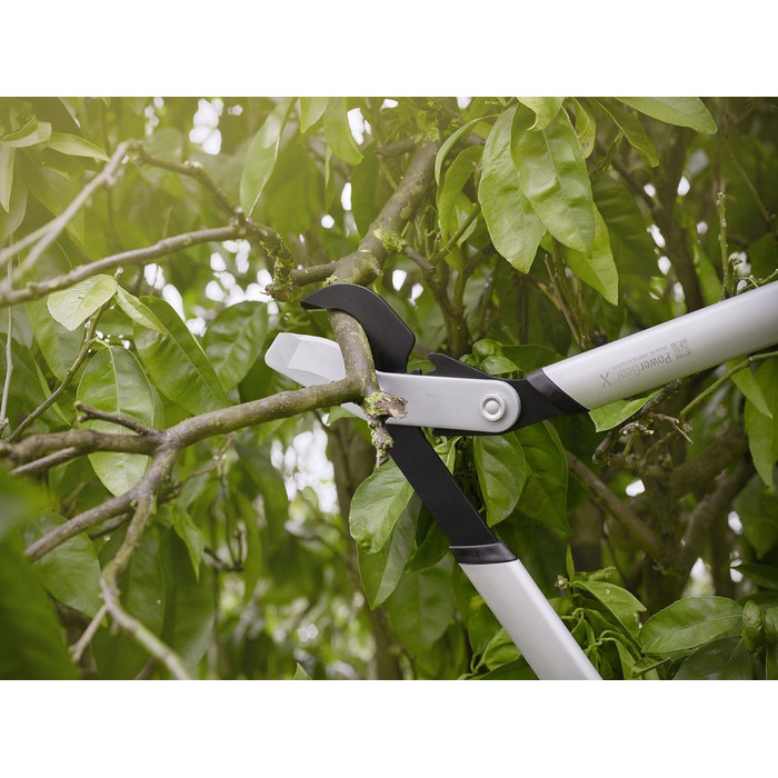 Садові секатори Fiskars PowerGear X з обхідним механізмом, з антипригарним покриттям, зі сталі високої твердості, довжина 57 см, чорно-помаранчеві, LX92-S, 1020186 LX 92 (57 см)