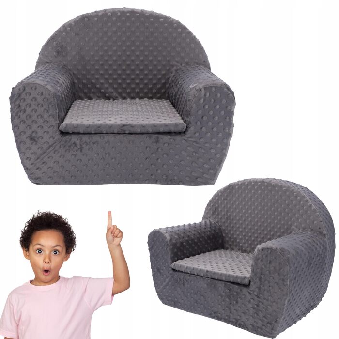 Дитяче крісло 544337 см Сірий Дитячий диван від 1 року Дитячий диван міні-диван дитяче крісло ігровий диван меблі для дитячої кімнати з подушками