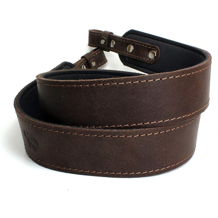Класичний шкіряний ремінь для гвинтівки – коричневий мисливський ремінь для дробовика, пневматики та стрільби