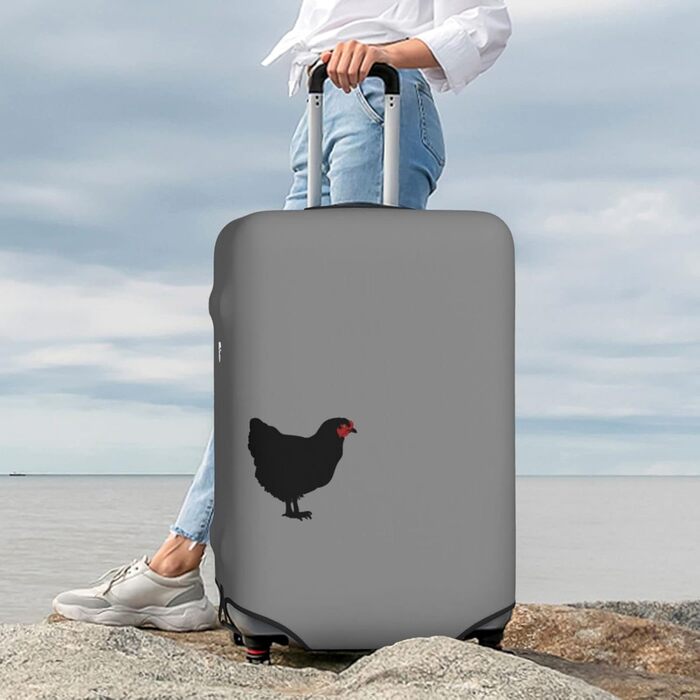 Чохол на валізу Чорний півень, еластичний, що миється, захисний чохол для багажу, для подорожей та роботи (для валіз розміром 45,7 - 81,3 см), чорний, великий розмір