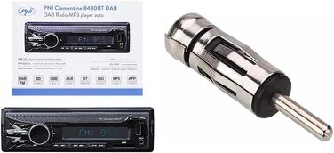 Автомагнітола DAB MP3 PNI Clementine 8480BT, 4x45w, 12 / 24V, 1 DIN, з SD, USB, AUX, RCA, Bluetooth і USB 1.5A для зарядки телефону (в комплекті з адаптером для антени Din-ISO)