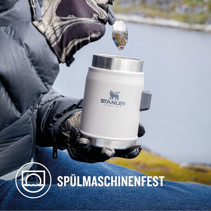 Термоконтейнер для їжі з виделкою 400 мл - Зберігає їжу гарячою або холодною протягом 7 годин - Підігрівач з нержавіючої сталі - Б