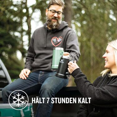 Мл - Термокружка зберігає пиво холодним протягом 7 годин - Термокружка з ручкою - Пивний кухоль у вінтажному стилі - Можна мити в